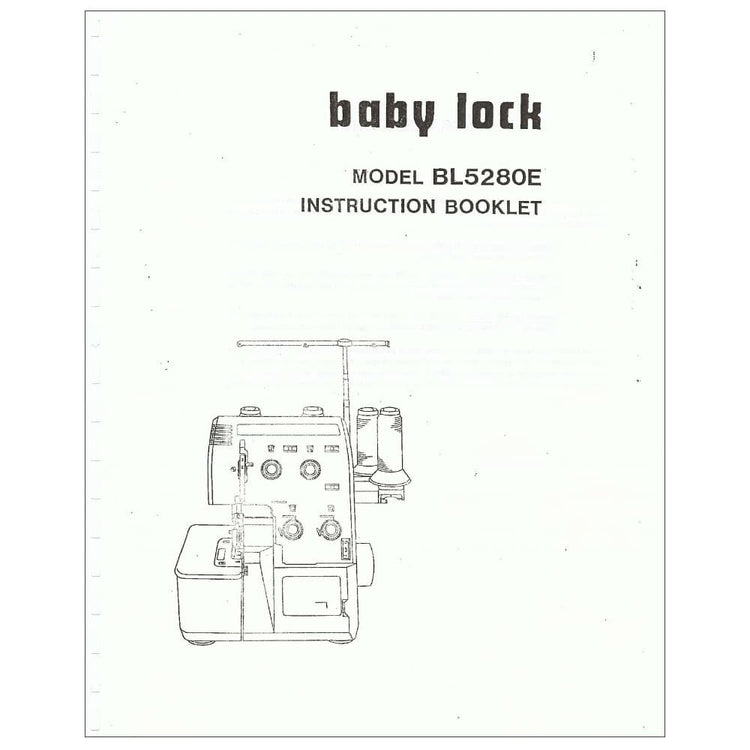 Babylock BL5280E Instruction Manual image # 121542