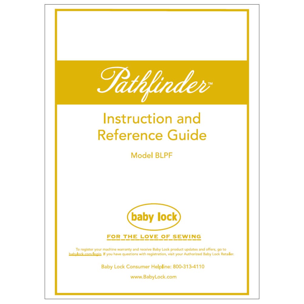 Babylock BLPF Pathfinder Instruction Manual image # 122084