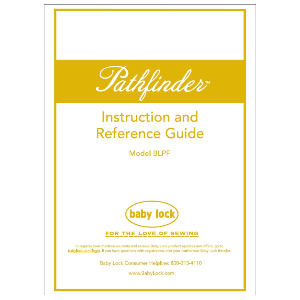 Babylock BLPF Pathfinder Instruction Manual image # 122084