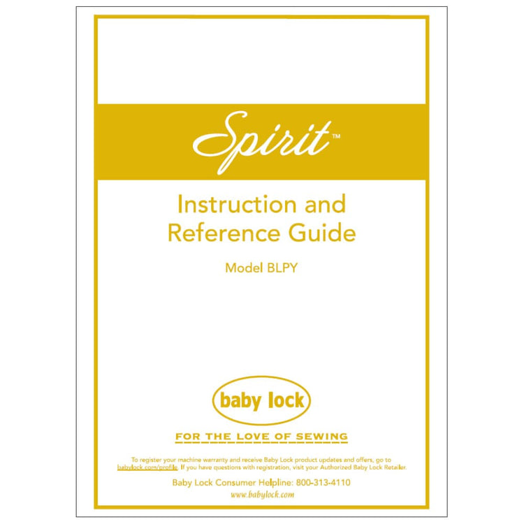 Babylock BLPY Spirit Instruction Manual image # 122081