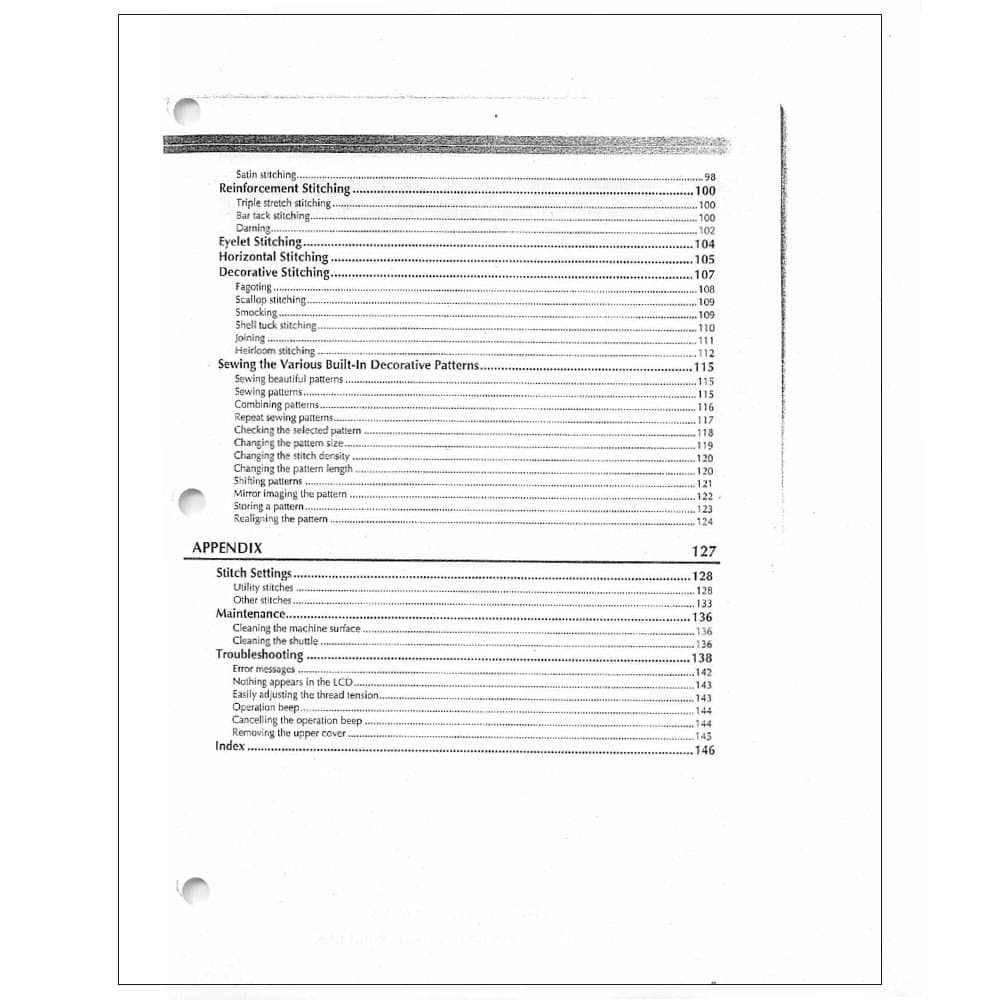 Babylock BLQC Quilter's Choice Instruction Manual image # 122070