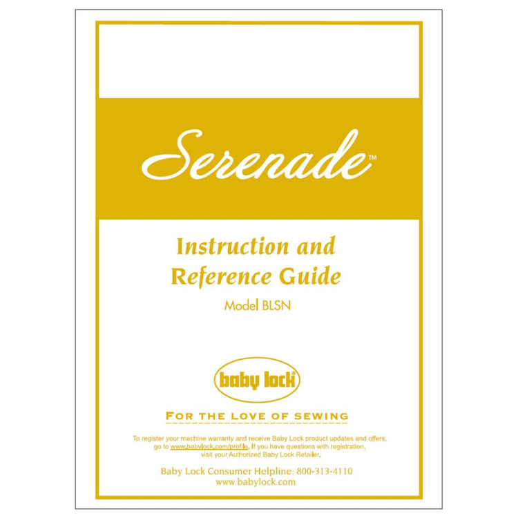 Babylock BLSN Serenade Instruction Manual image # 121993
