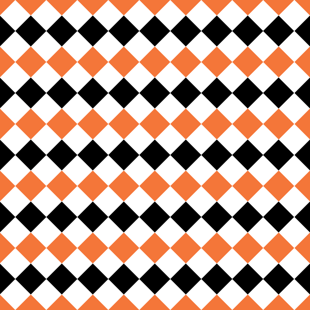 Diamond Check Pattern Checkered Diamond Pattern Basics Fabric - Halloween
