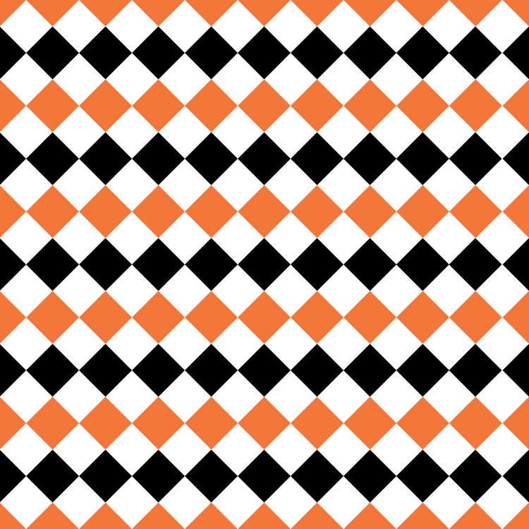 Diamond Check Pattern Checkered Diamond Pattern Basics Fabric - Halloween