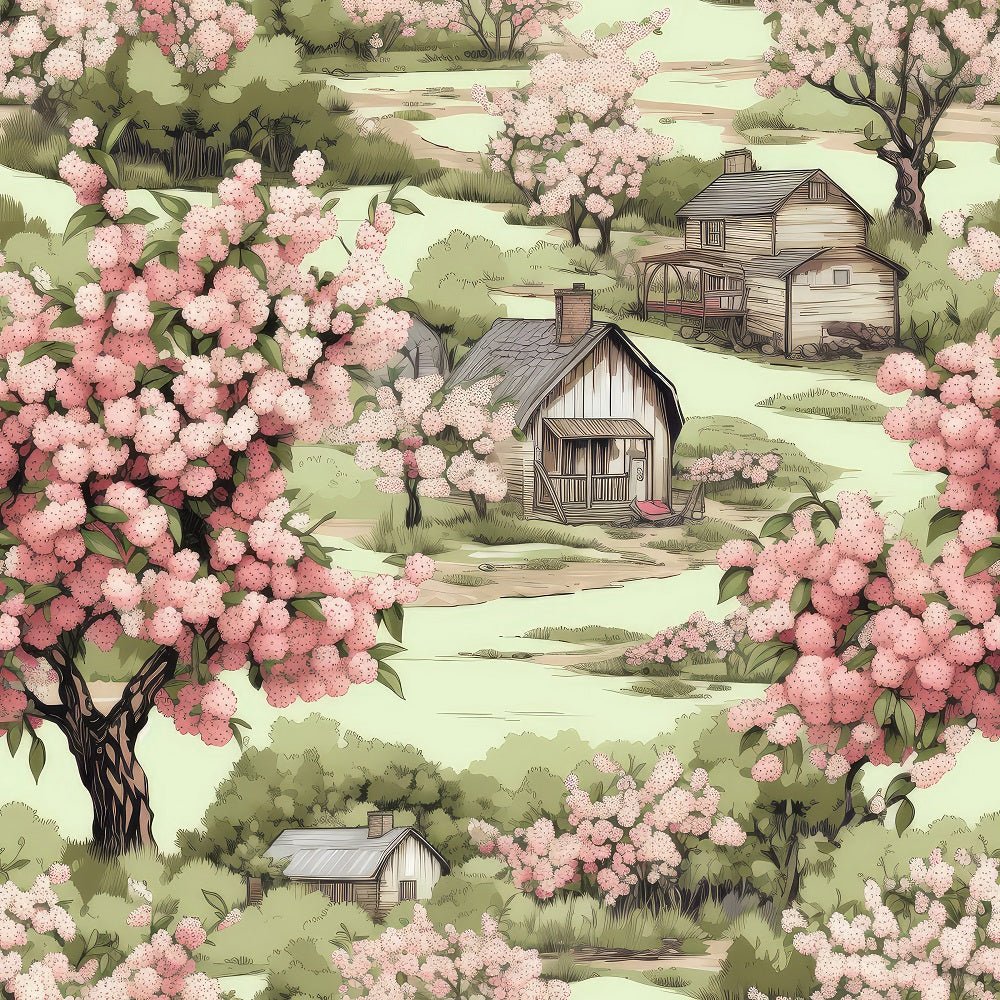 Cottagecore Apple Garden #4 Fabric