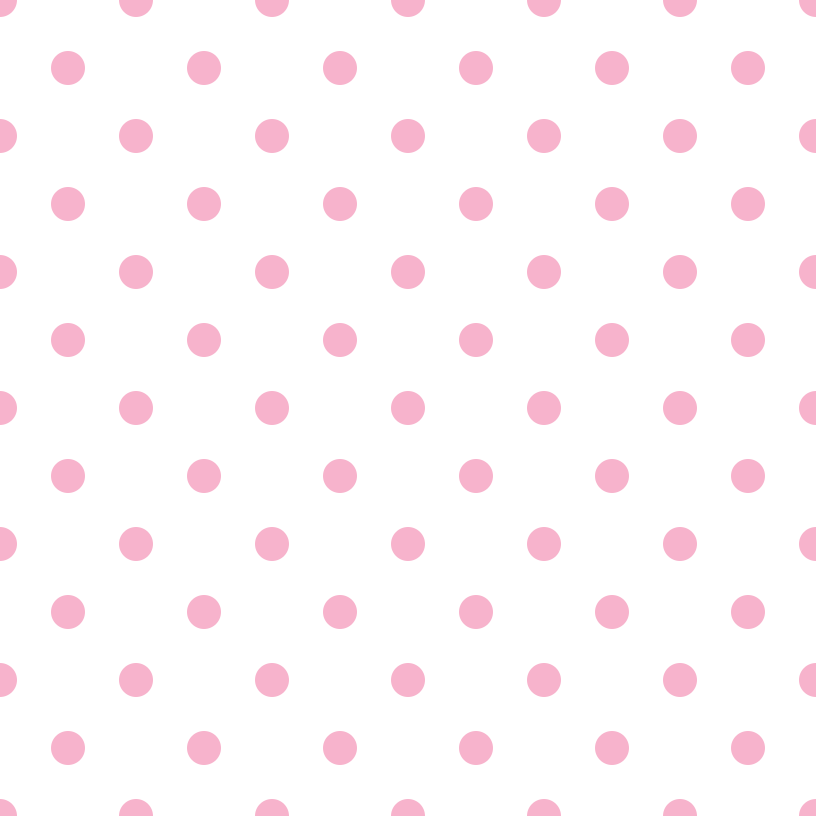 Cupid Pink Dots Fabric - White