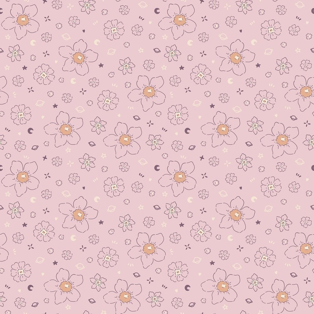 Cute Kittens & Floral Pattern #7 Fabric