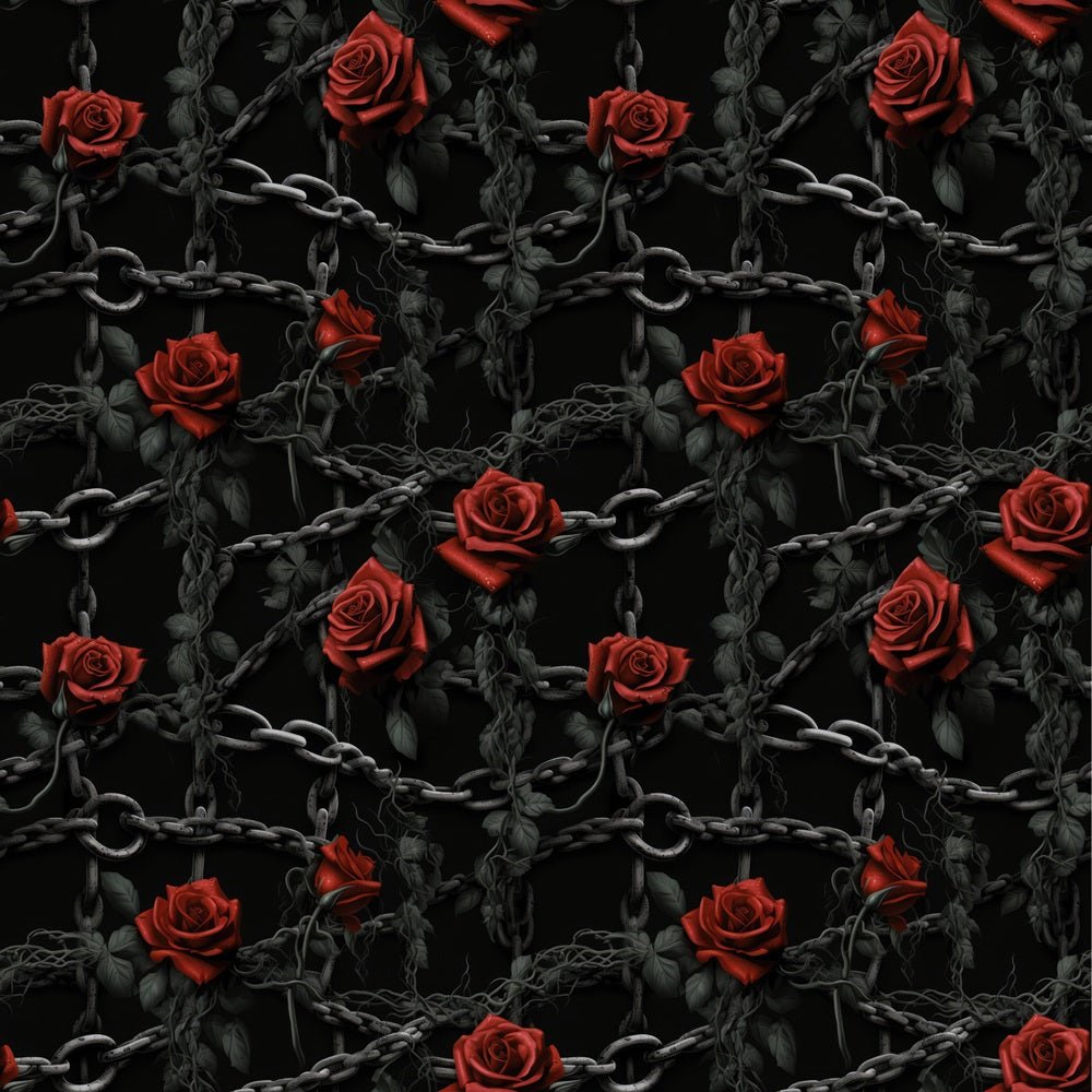 Deep Red Rose Fabric