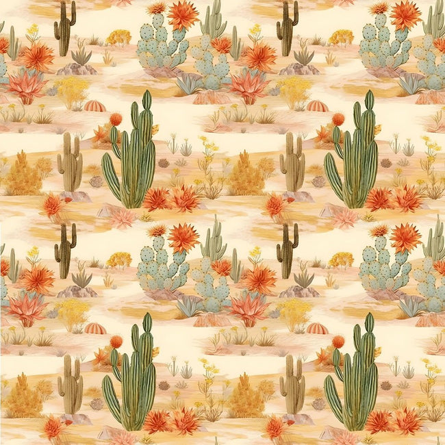 Desert Oasis Pattern 4 Fabric
