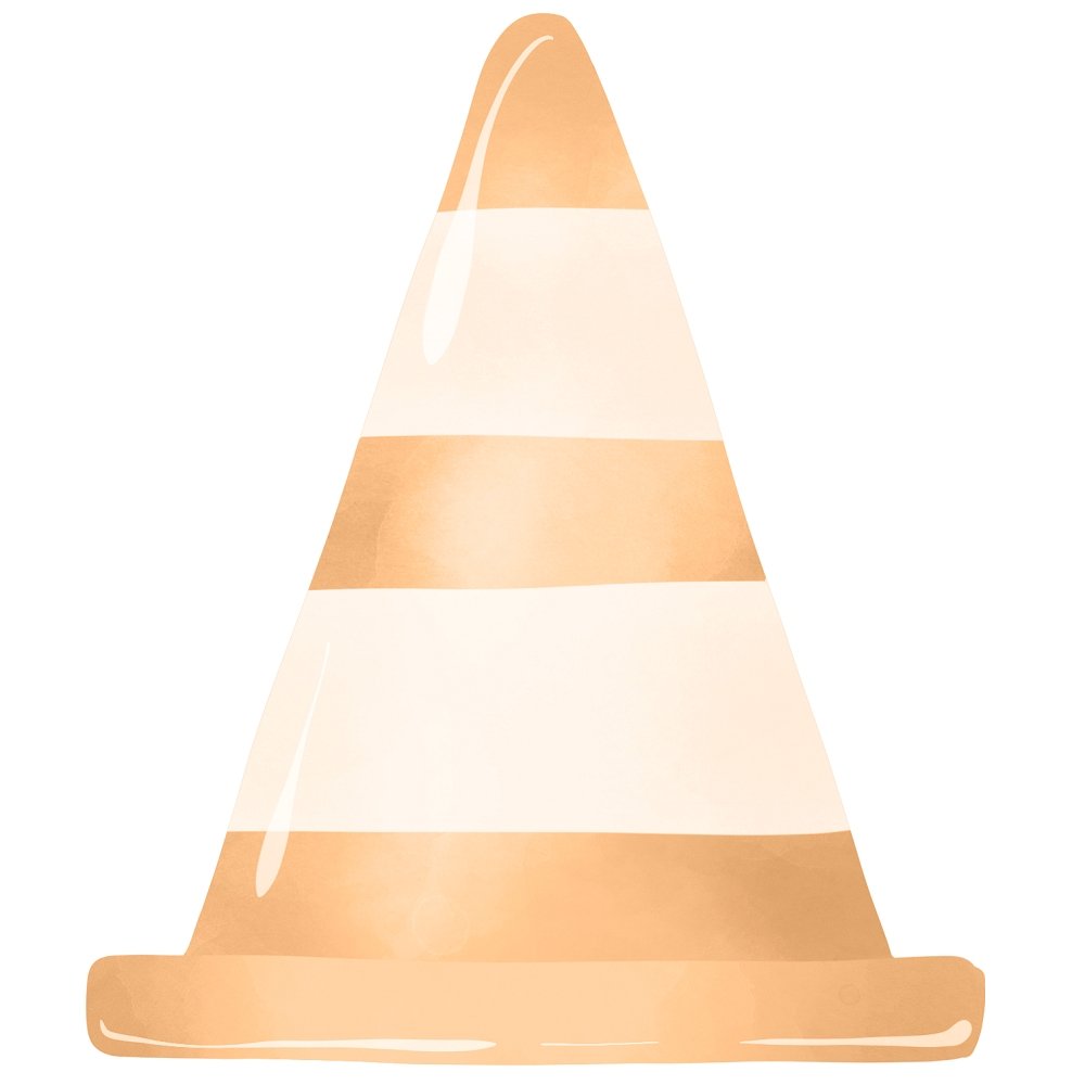 Diggers Safety Cone Fabric Panel
