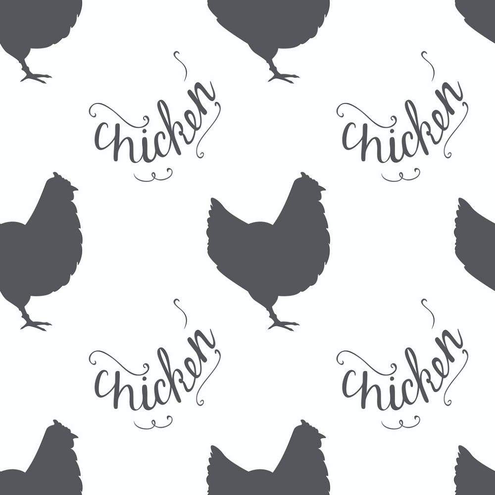 Digitally Printed Chicken Script Fabric
