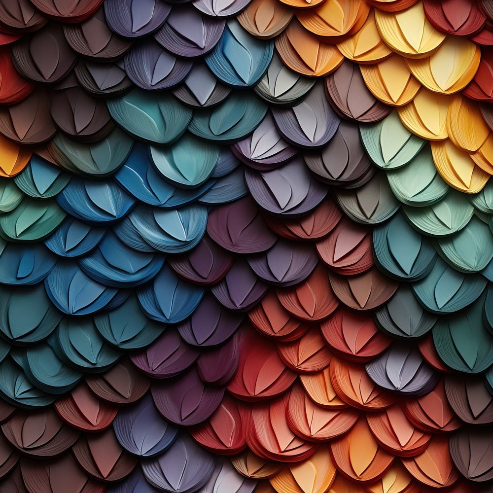 Long Scale Pattern Dragon Scales Pattern #11 Fabric