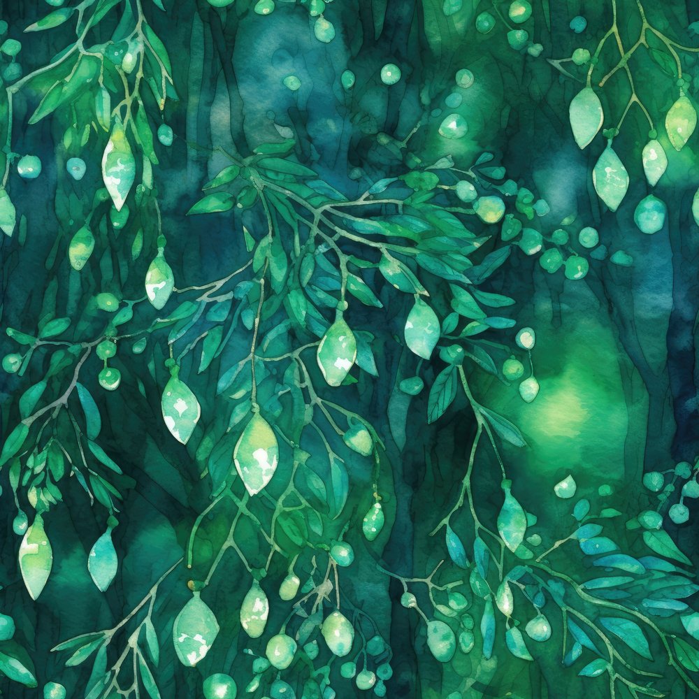 Forest Pattern Material Emerald Forest Pattern #2 Fabric