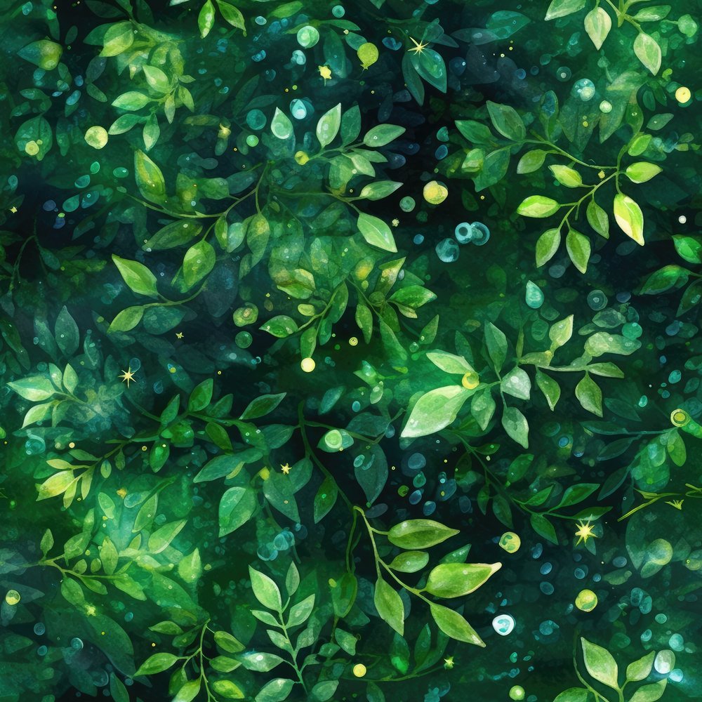Forest Pattern Material Emerald Forest Pattern #3 Fabric