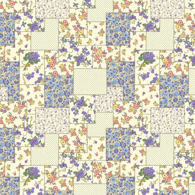artstation - patchwork fabric Images High Quality... Floral Patchwork Fabric - Cream/Blue