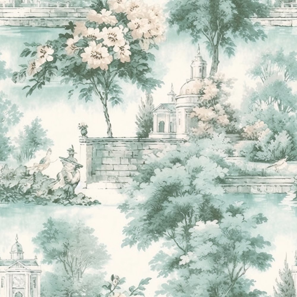 Toile Textiles Pattern French Country Toile Pattern #1 Fabric