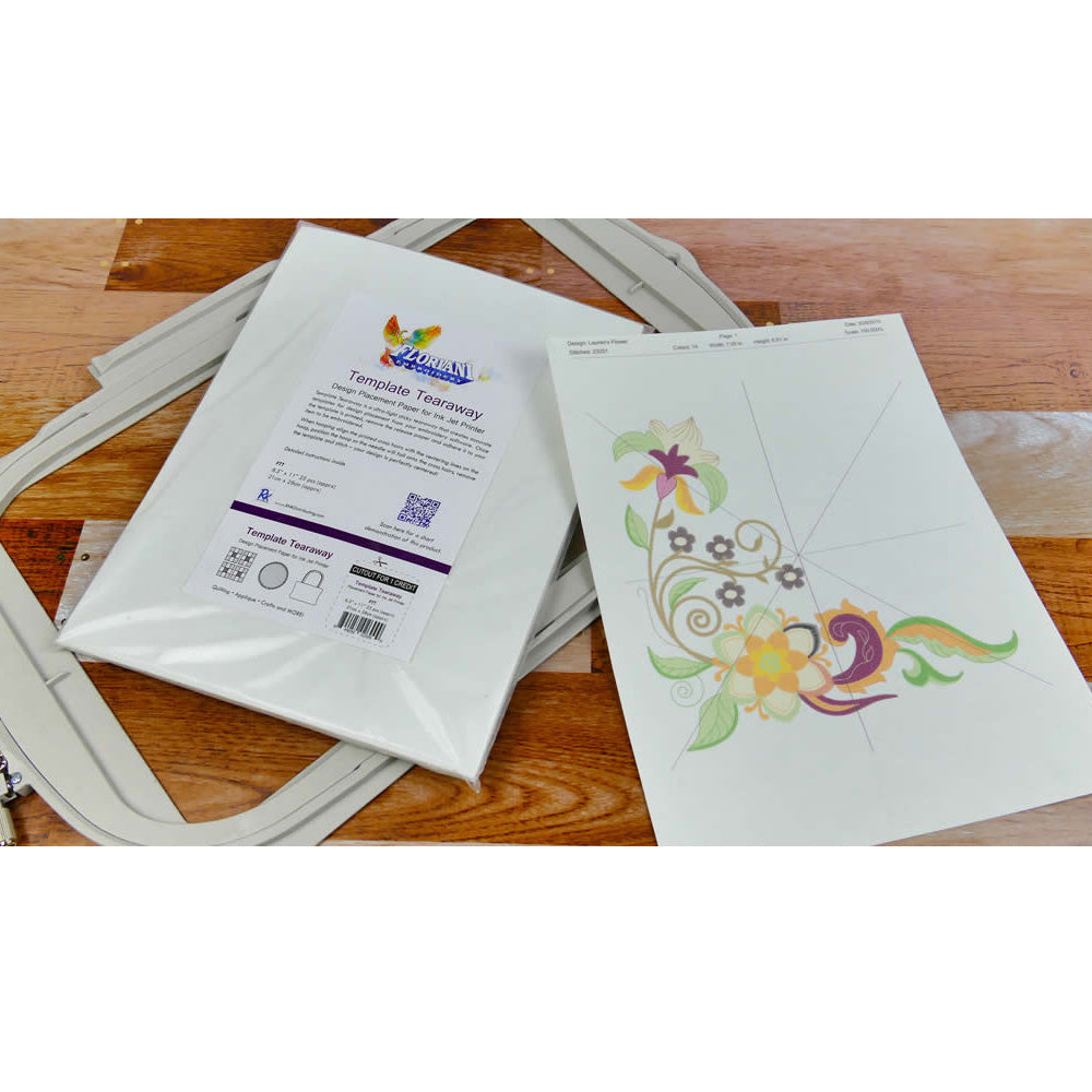 Floriani Template Tearaway Design Placement Paper image # 93974