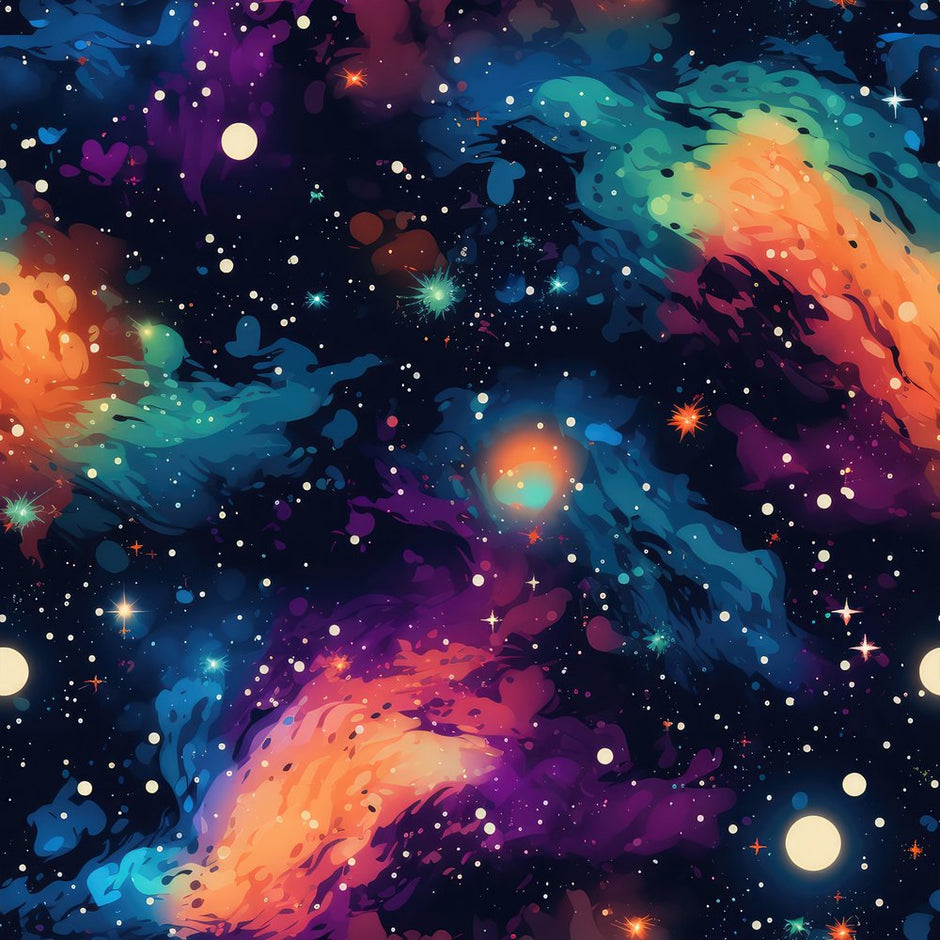 Galaxy Gazing Pattern #3 Fabric