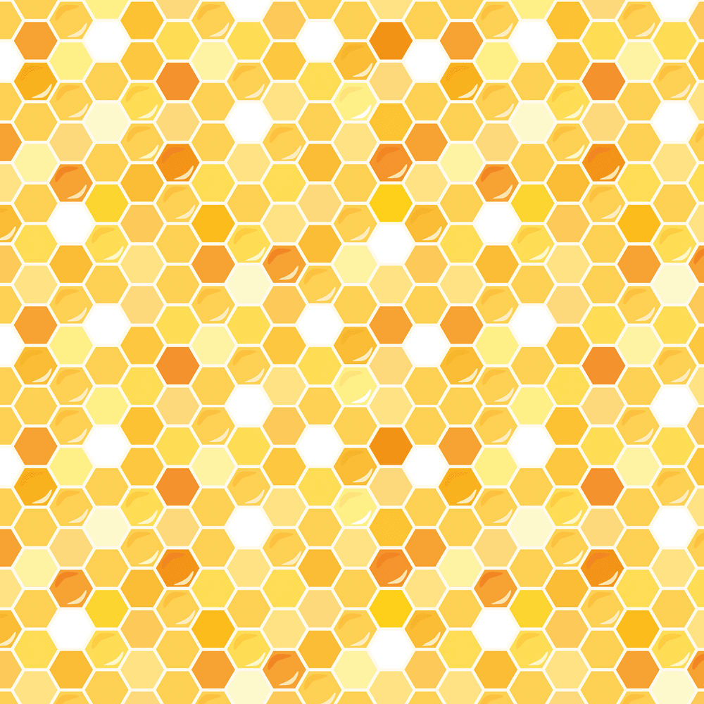 Glossy Honeycomb Fabric - Yellow