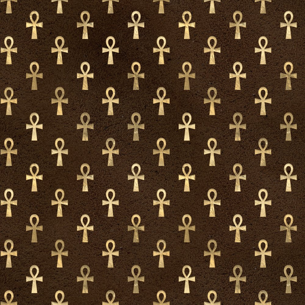 Golden Ancient Egypt Pattern #3 Fabric