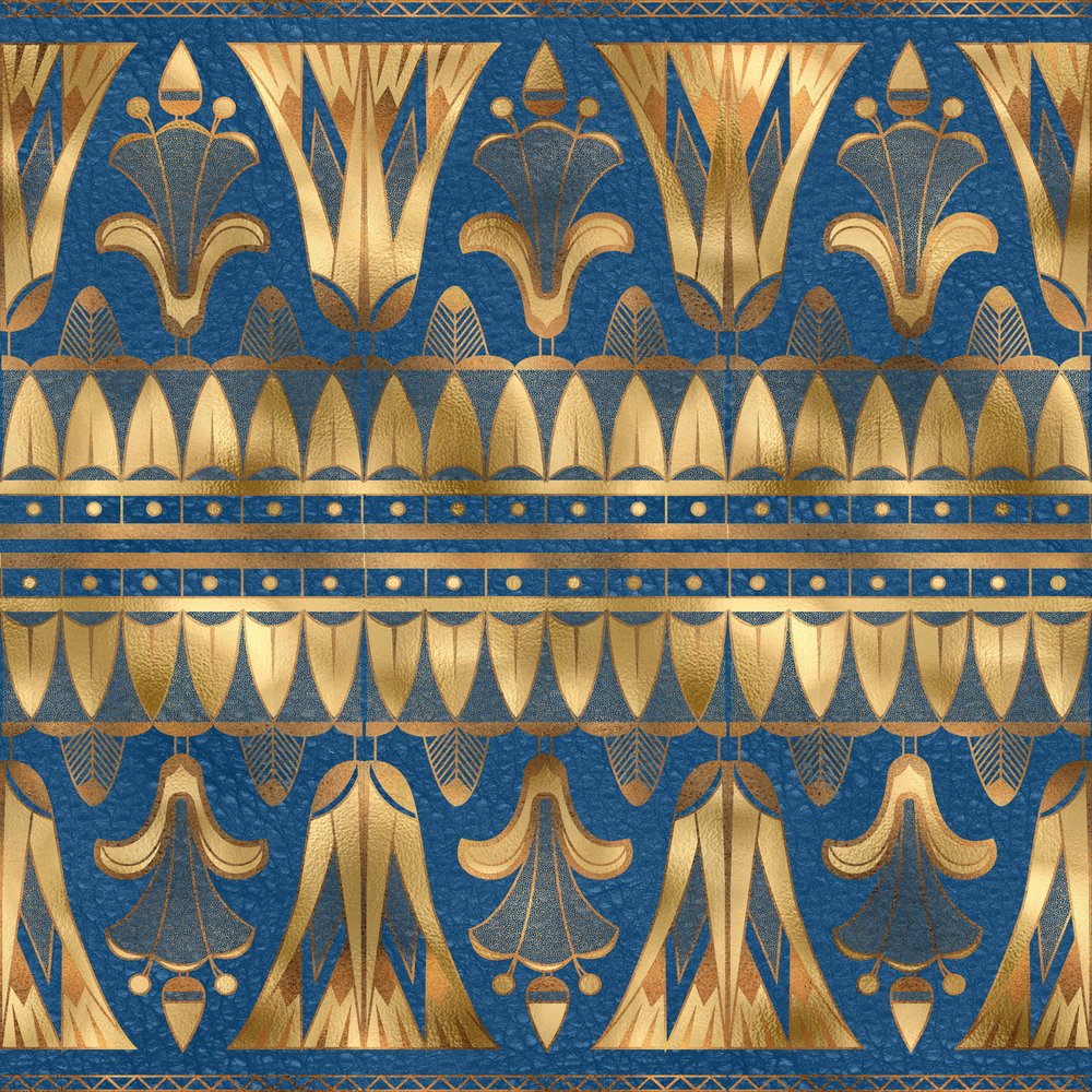 Pattern 38 Golden Ancient Egypt Pattern #38 Fabric
