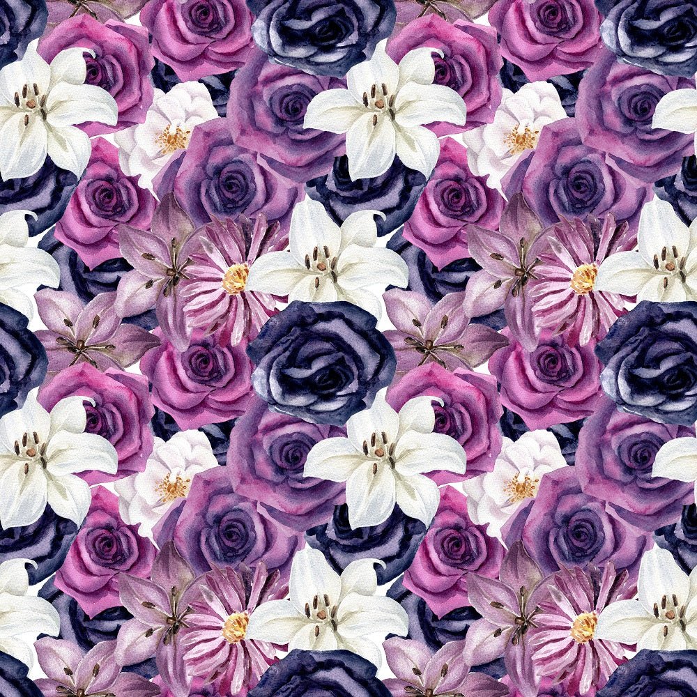 Gothic Packed Flowers Fabric