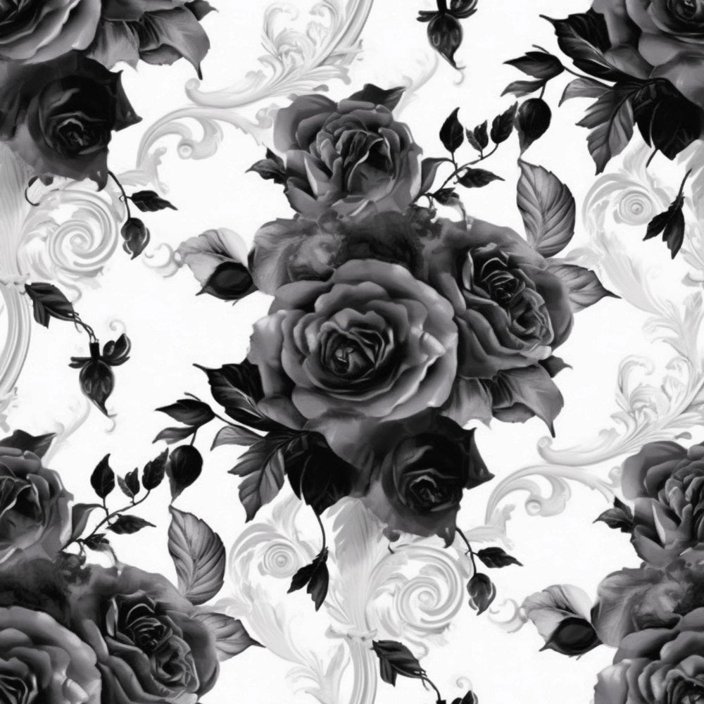 Gothic Rose Garden Pattern #1 Fabric