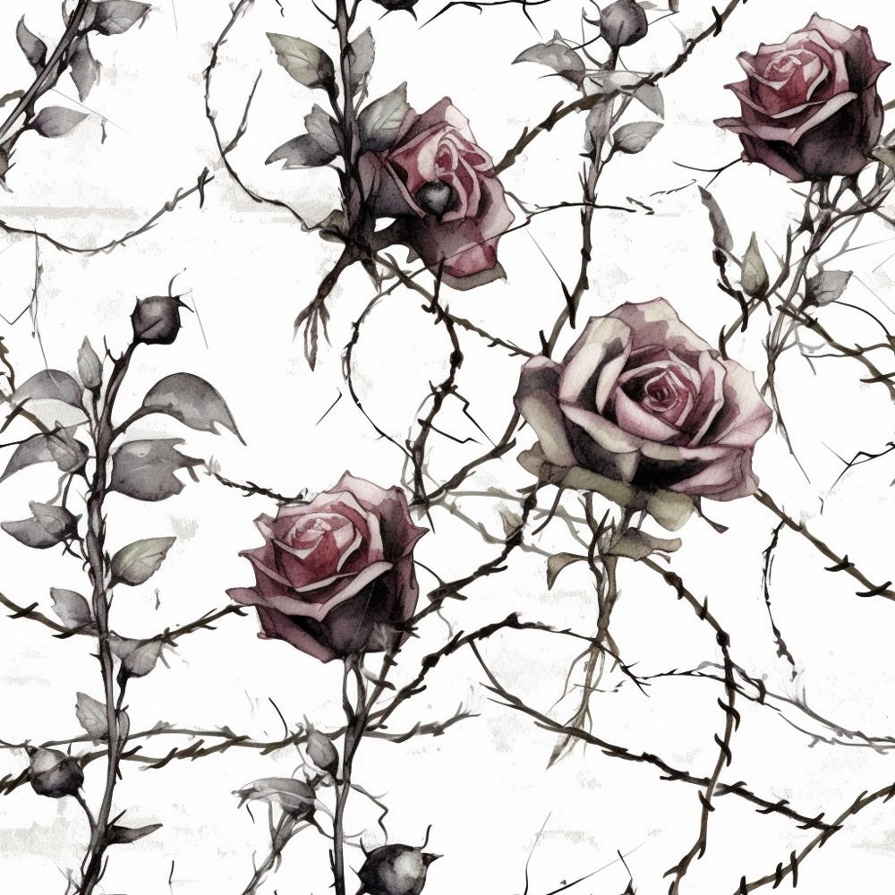 Gothic Rose Garden Pattern #4 Fabric