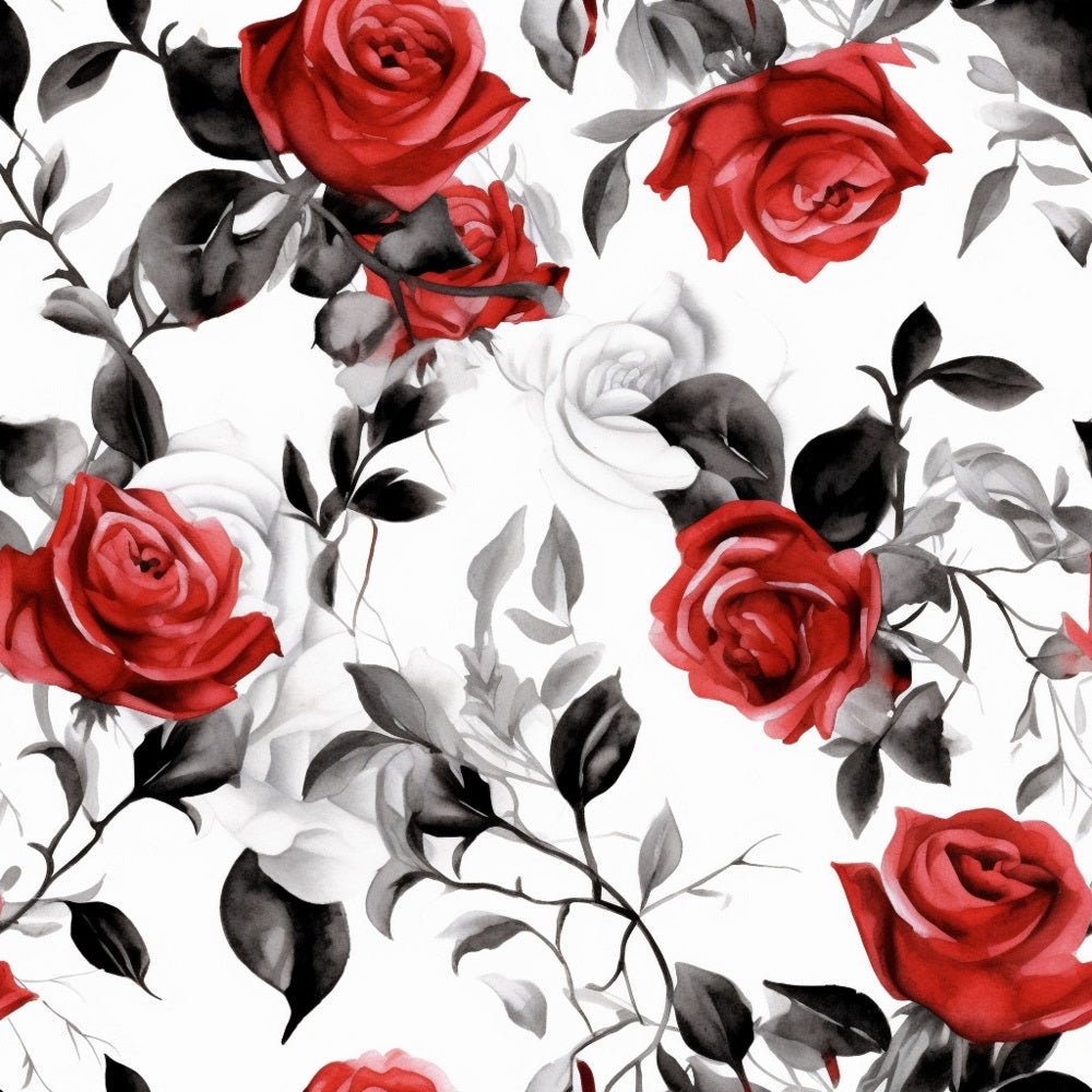 Gothic Rose Garden Pattern #5 Fabric