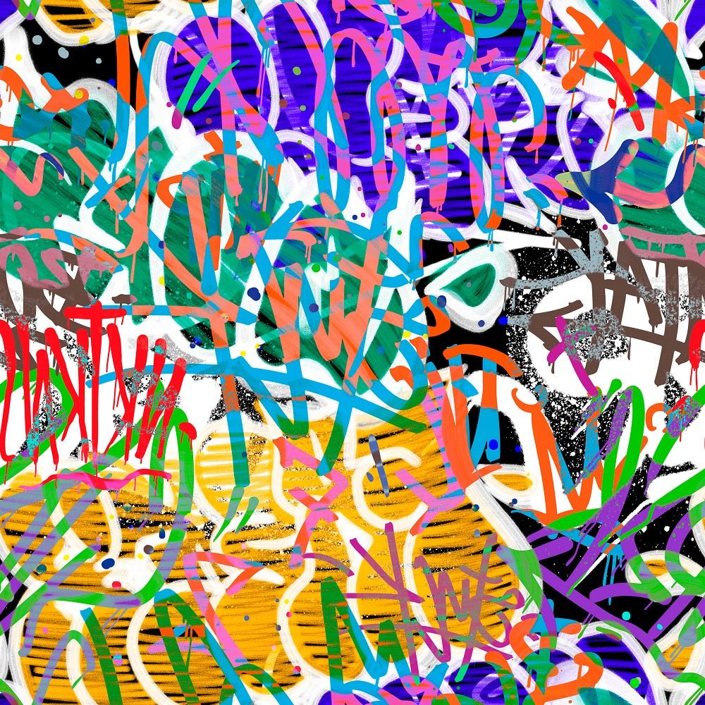 Graffiti Pattern #6 Fabric