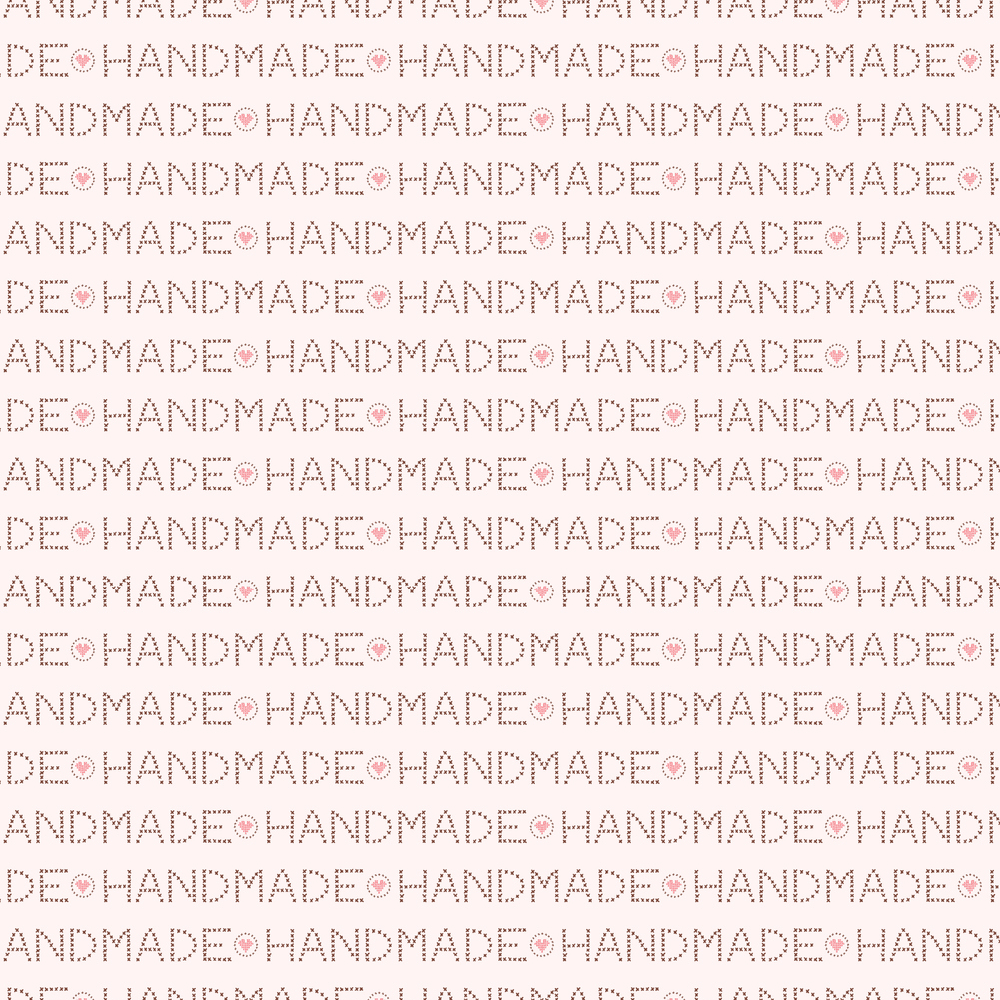Handmade Lettering Fabric - Pink