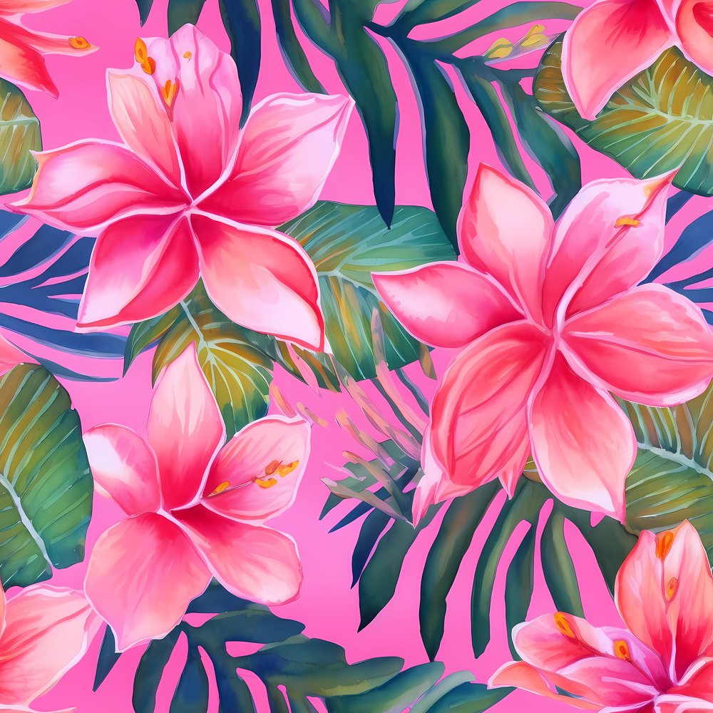 Luau Pattern Hawaiian Tiki Luau Pattern #10 Fabric