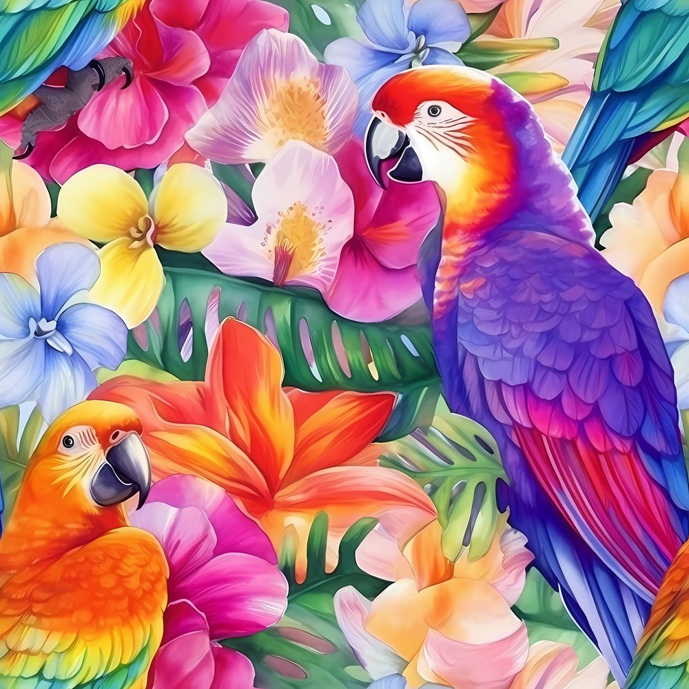 Luau Pattern Hawaiian Tiki Luau Pattern #2 Fabric
