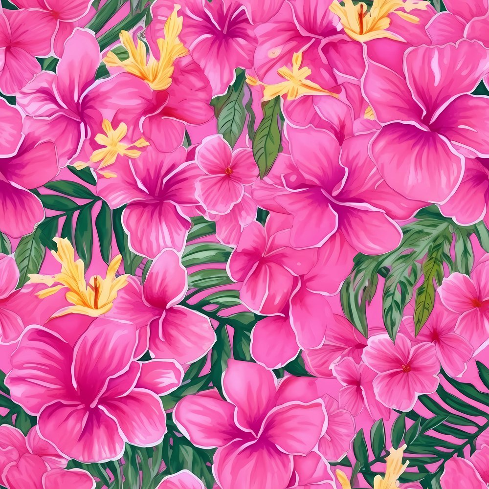 Luau Pattern Hawaiian Tiki Luau Pattern #6 Fabric