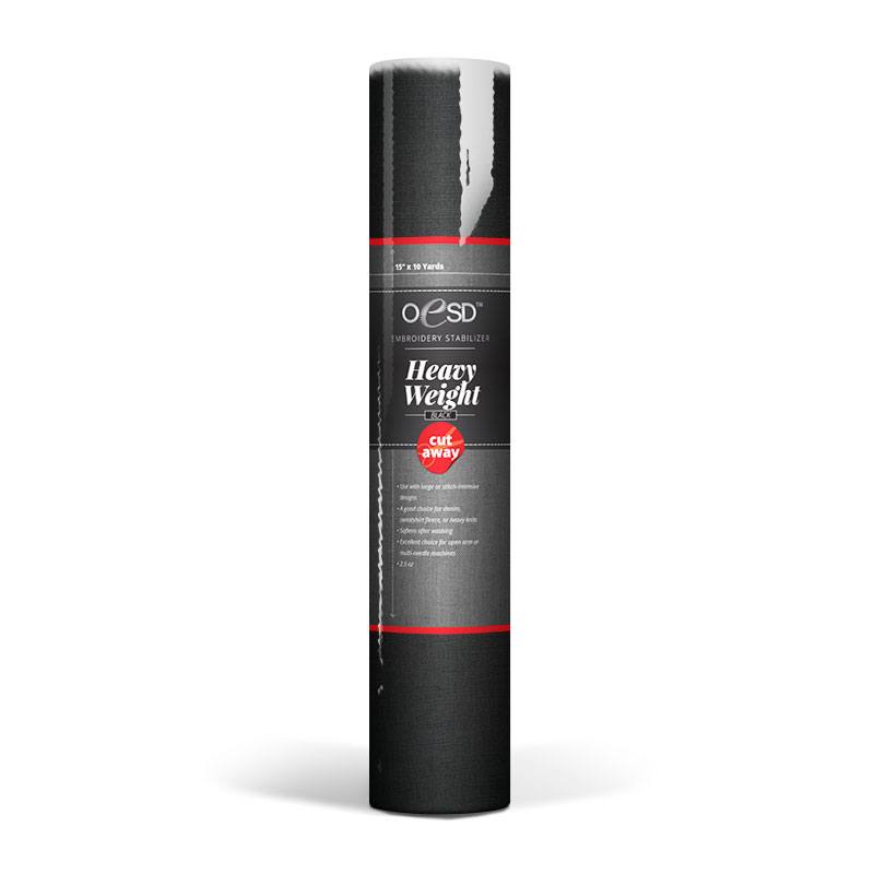 Heavyweight, Cut-Away Stabilizer, Black, 10"x10yds image # 55398