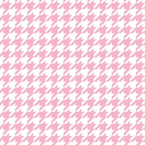 Houndstooth Fabric - Cupid Pink