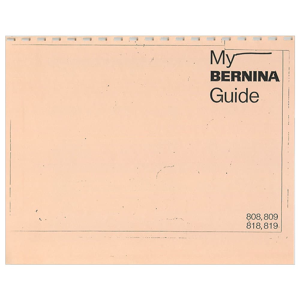 Bernina 809 Instruction Manual image # 119633
