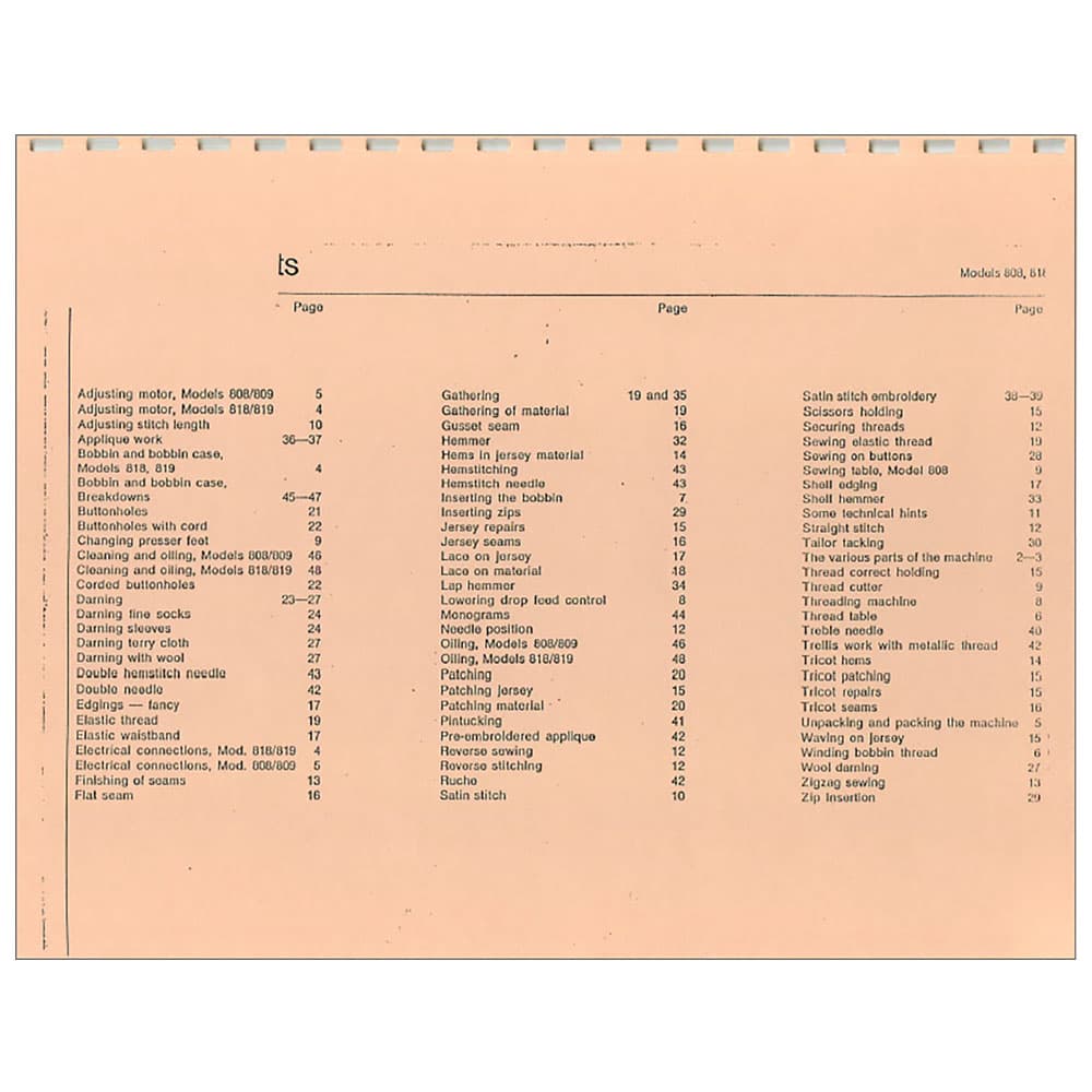 Bernina 819 Instruction Manual image # 119663