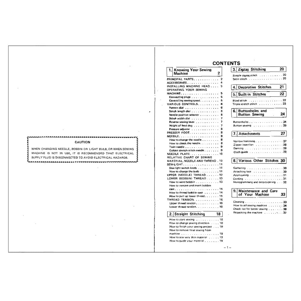 Brother VX-645 Instruction Manual image # 119728