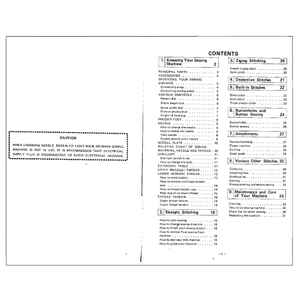 Brother VX-540 Instruction Manual image # 119748