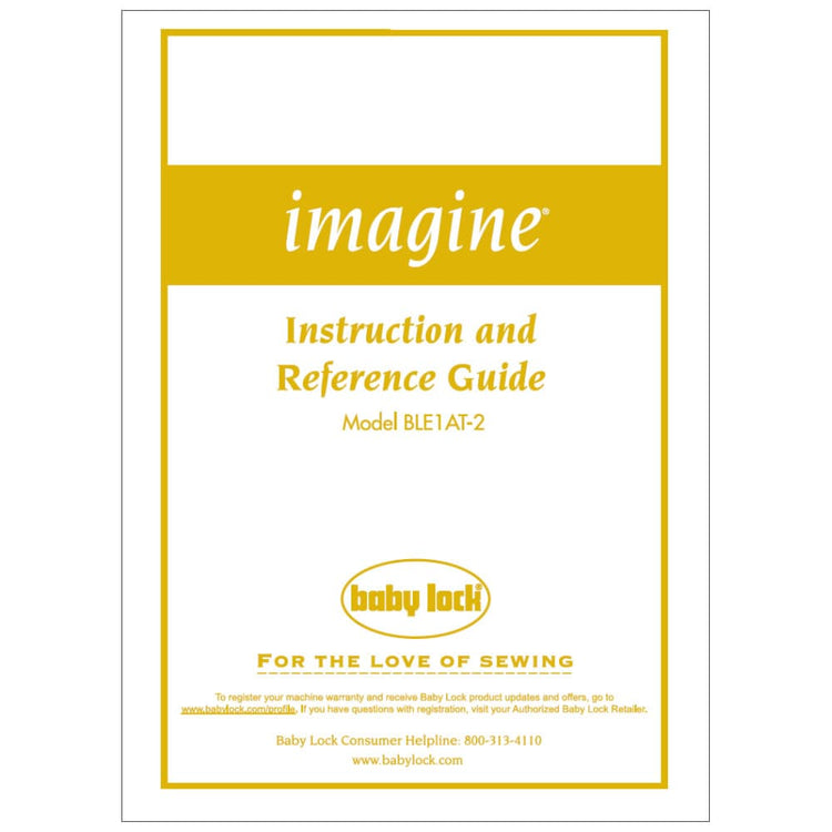 Babylock Imagine BLE1AT-2 Instruction Manual image # 122558