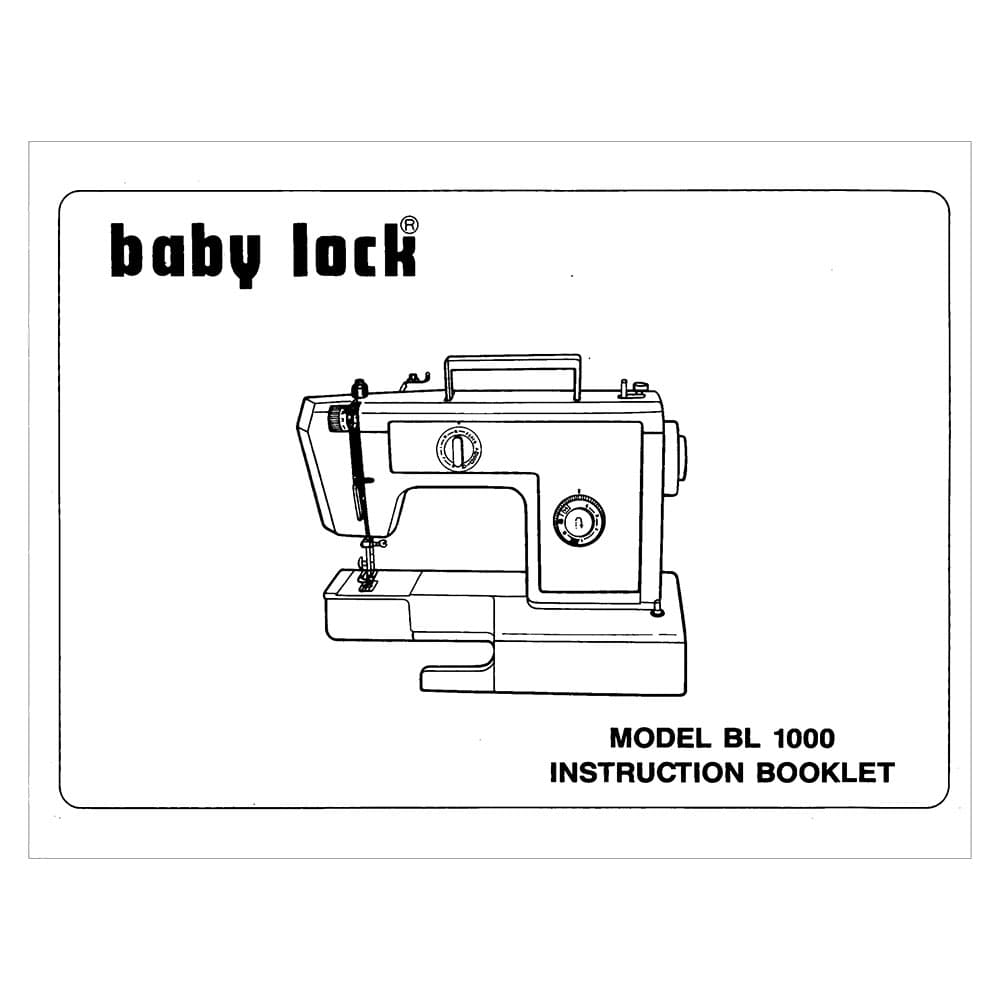 Babylock BL1000 Instruction Manual image # 121503