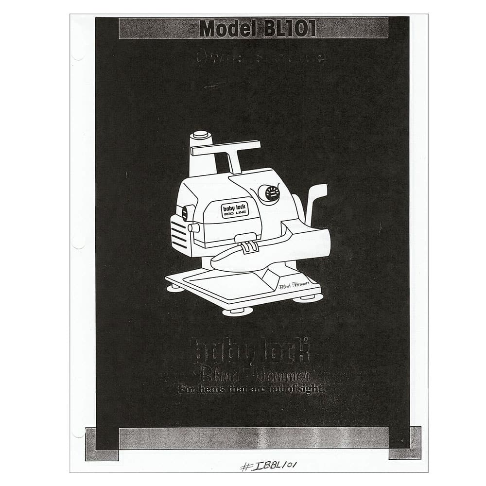 Babylock BL101 Instruction Manual image # 121507