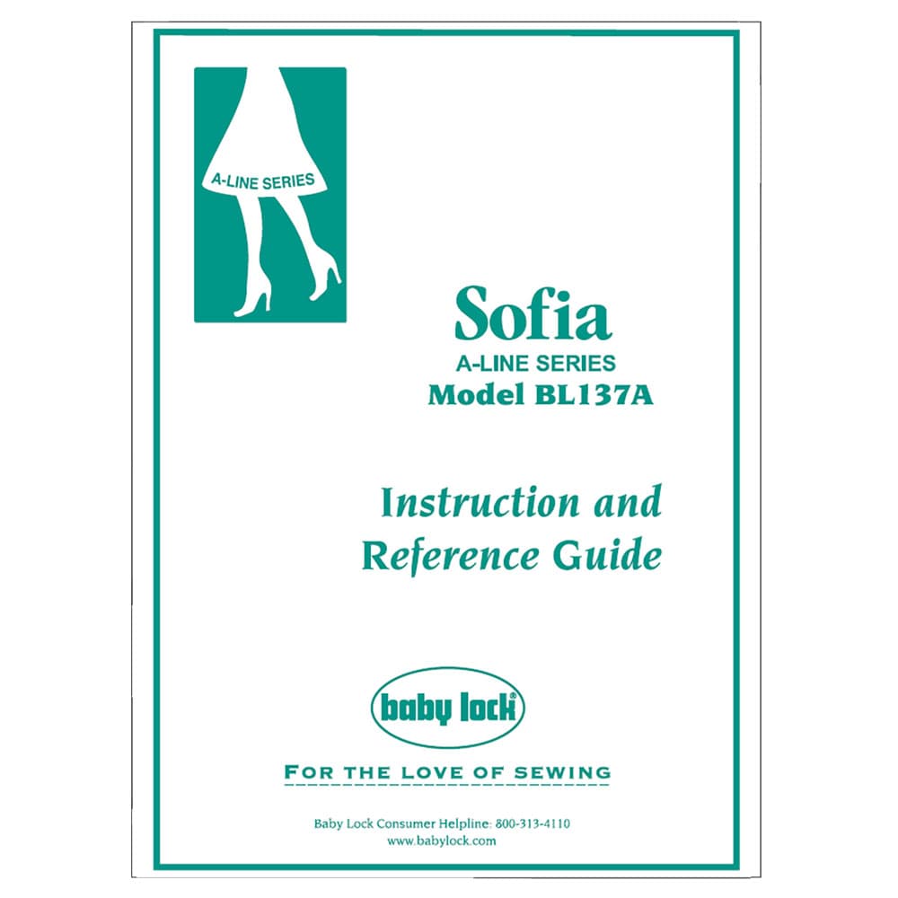 Babylock Sofia A-Line BL137A Instruction Manual image # 121745