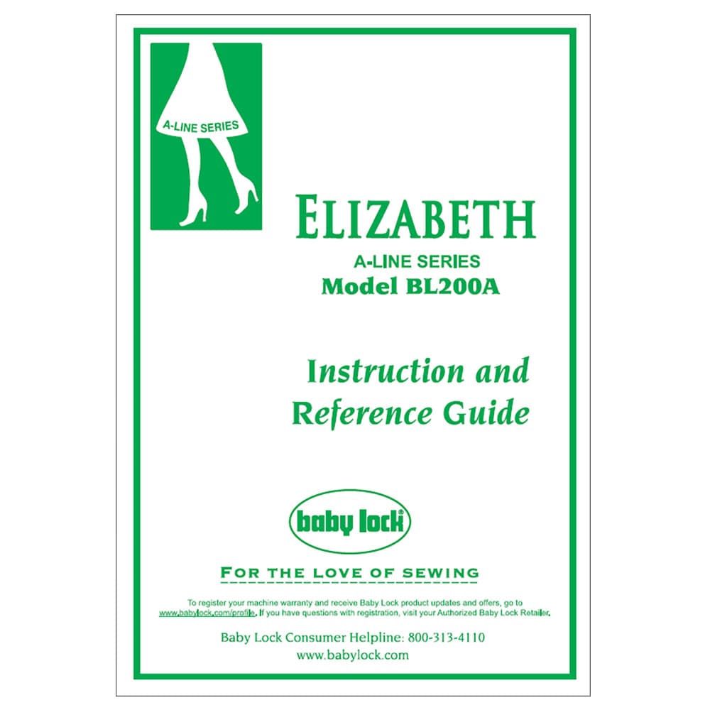 Babylock BL200A Elizabeth Instruction Manual image # 121661