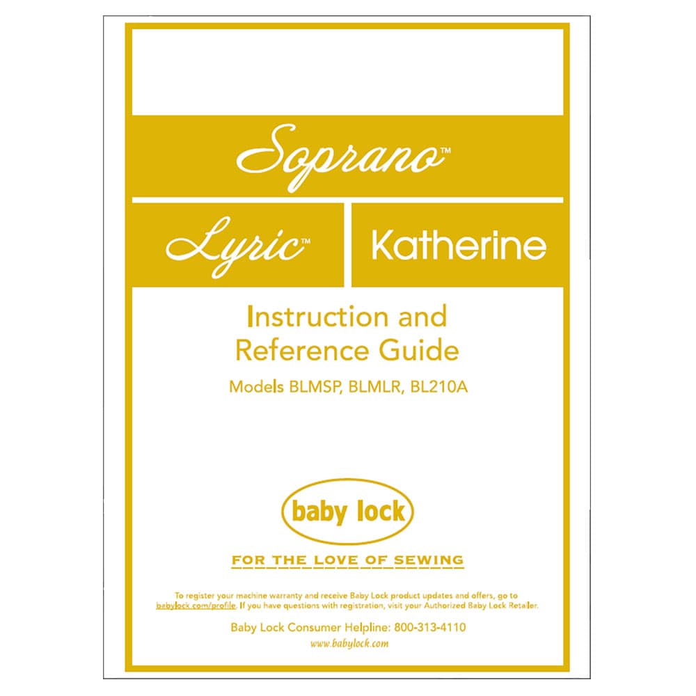 Babylock BL210A Katherine Instruction Manual image # 121757
