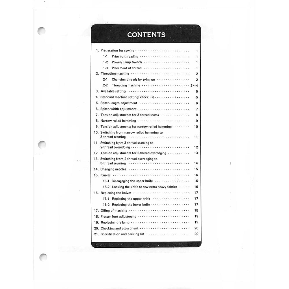 Babylock BL3-418 Instruction Manual image # 121674