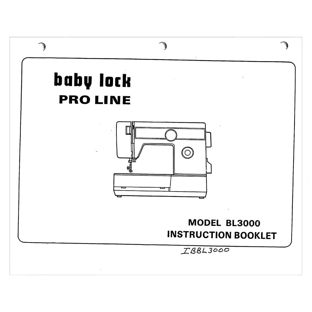 Babylock BL3000 Pro Line Instruction Manual image # 121557