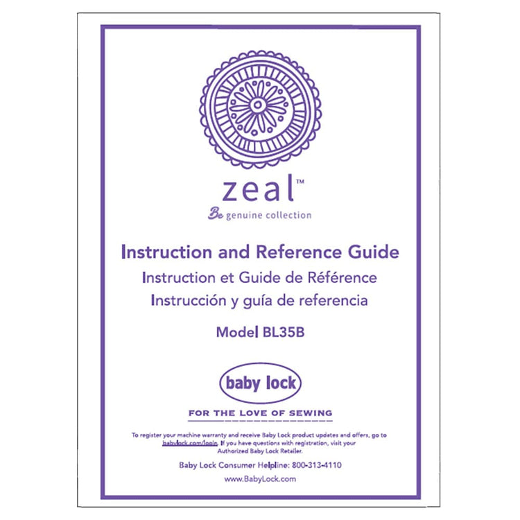 Baby Lock BL35B Zeal Instruction Manual image # 121502