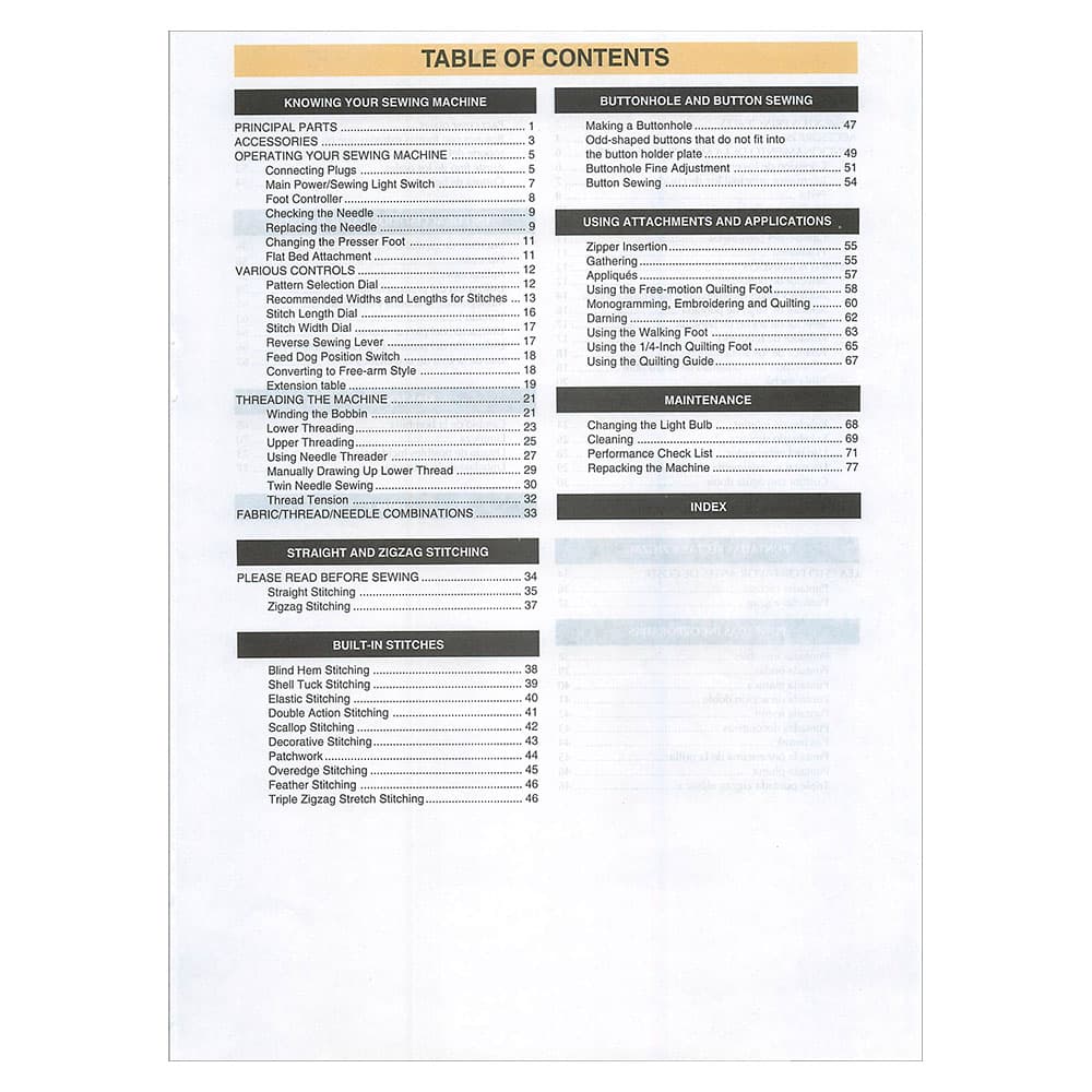 Babylock BL37 Creative Pro Instruction Manual